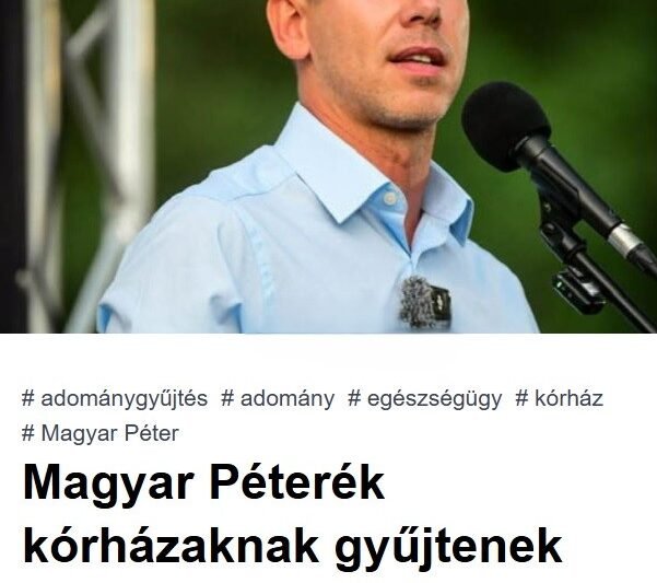 Adományok, amiket nem lehet visszatartani: Magyar Péterék a kórházakért cselekszenek!