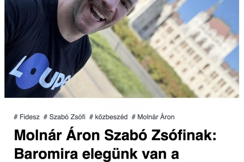 Molnár Áron Szabó Zsófinak: „Baromira elegünk van a képmutatásotokból”