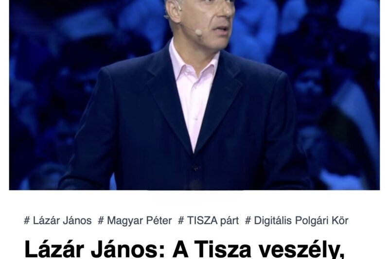 Lázár János: „A Tisza veszély, nem lehetőség – közösen meg fogjuk állítani”