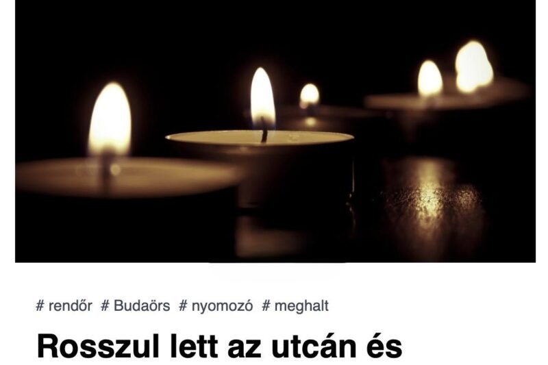 Sokkoló hír Budaörsről – elhunyt a 38 éves rendőrnő az utcán