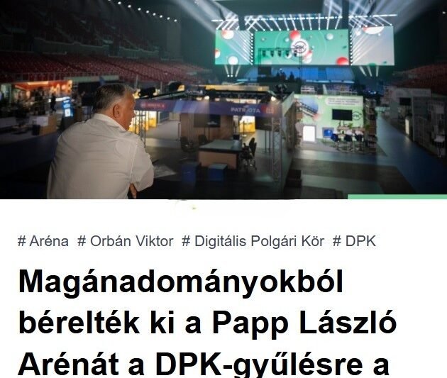Váratlan bejelentés: magánadományokból bérelték ki a Papp László Arénát a DPK-gyűlésre