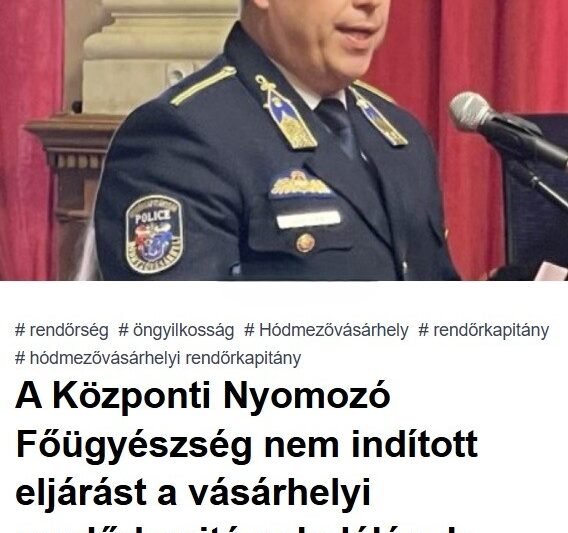 Nem indítottak eljárást a vásárhelyi rendőrkapitány halálának ügyében – a rendőrség hallgat