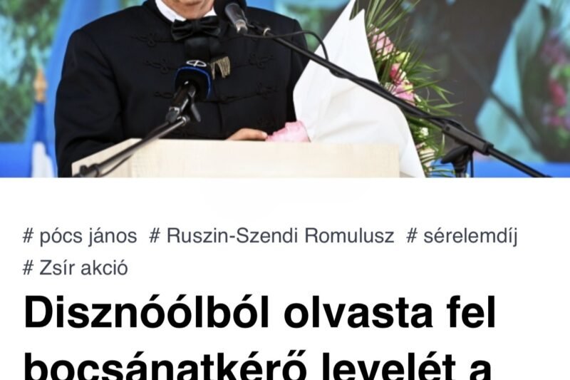 Újabb botrány: disznóólból kért bocsánatot Pócs János, miután Ruszin-Szendi Romulusz feljelentést tett