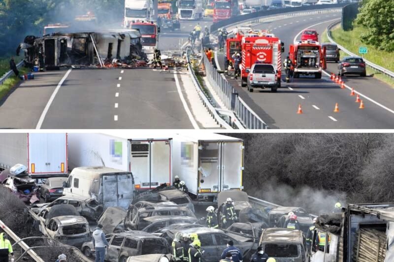 „Mentőhelikopter szállt le az M1-esen: teljes útlezárás a 73-as kilométernél”