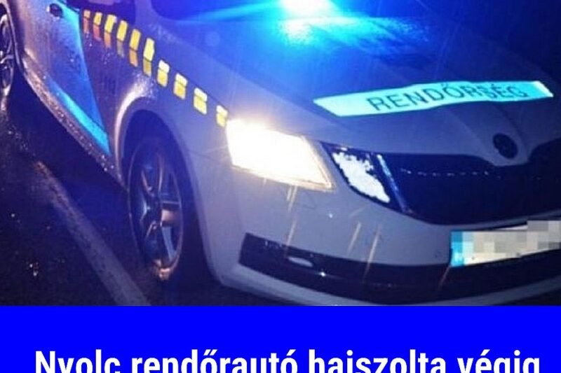 Nyolc rendőrautó üldözte a menekülő sofőrt Budapesten – 50 km után ért véget a dráma.