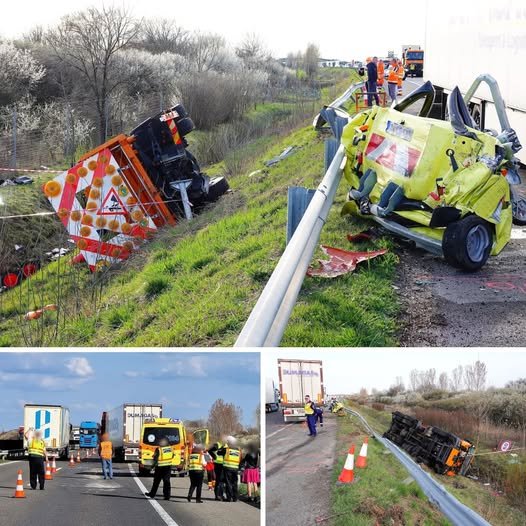 Tragédia Maroslelén: halálos baleset a főúton – a Magyar Közút dolgozója életét vesztette, a helyszín megrázó fotóin mindenki döbbenten néz!