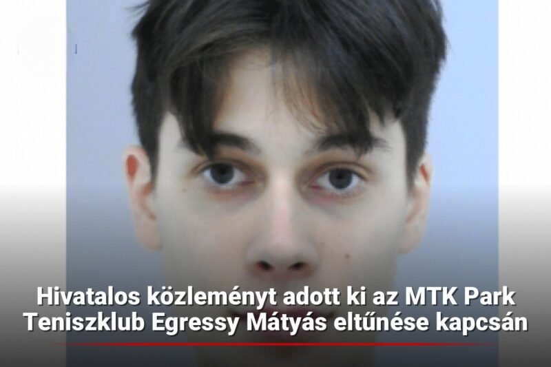 ⚠️ Megszólalt az MTK Park Teniszklub Hivatalos közleményt adtak ki a 18 éves sportoló eltűnésével kapcsolatban – a családdal egyeztetve reagáltak a hírekre 👉 Részletek az oldalon